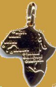 AFRIQUE Pendentif Plaqu Or